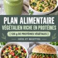 Plan de repas vegan avec des recettes riches en protéines