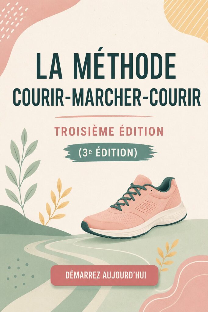 Une femme souriante courant dans un parc en appliquant la méthode Run Walk Run