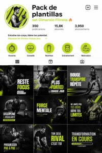 Pack de modèles de fitness sur Canva avec designs colorés
