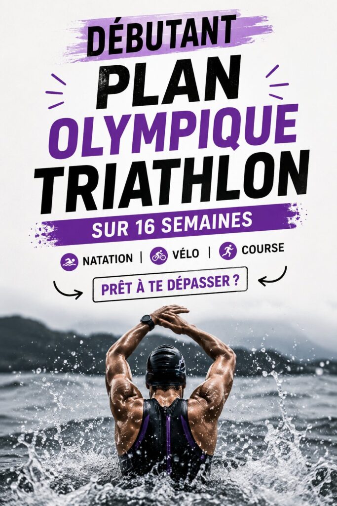 Femme courant lors d'un triathlon avec enthousiasme