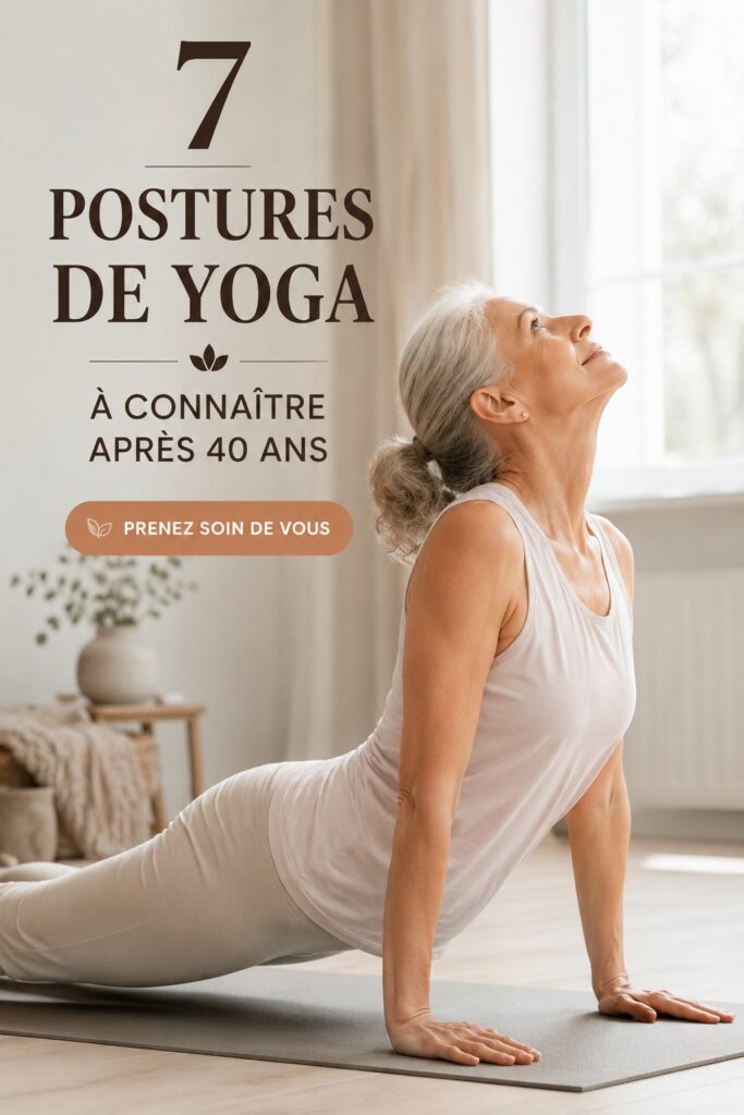 Femme de 40 ans pratiquant le yoga en pleine nature, posture de yoga de détente.