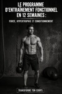 Femme s'entraîne avec des haltères dans un programme de fitness de 12 semaines.