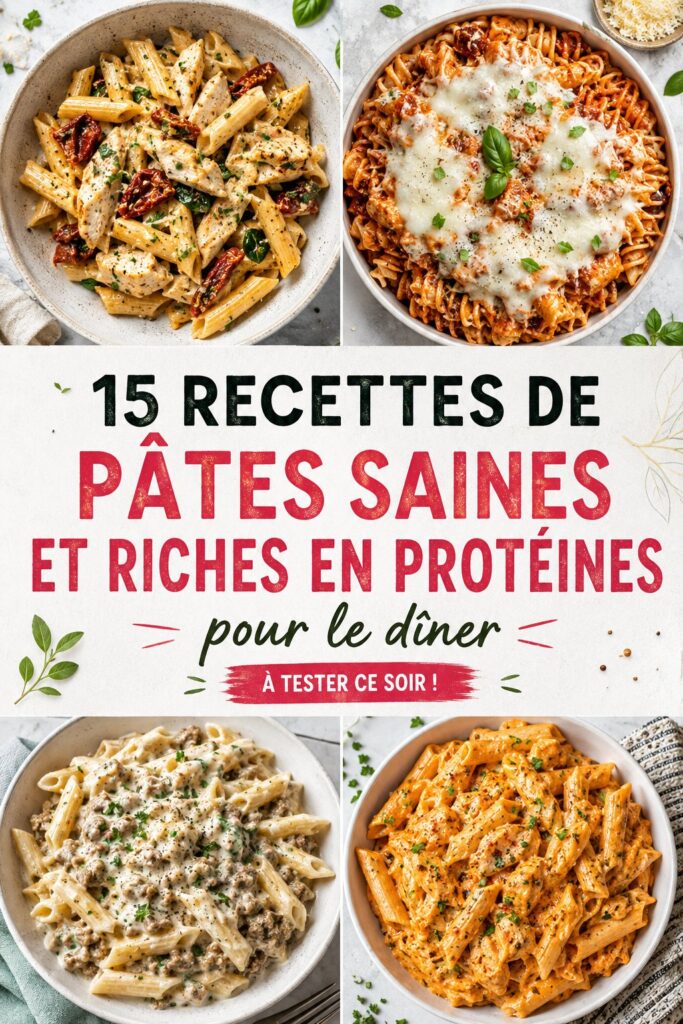 Recettes de pâtes protéinées pour un dîner sain