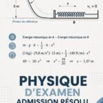 Femme étudiant avec des notes de physique pour réussir son examen d'admission