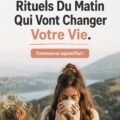 Femme réalisant une méditation matinale au lever du soleil.