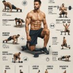 Homme adulte effectuant des exercices à la maison sur un tapis de gym