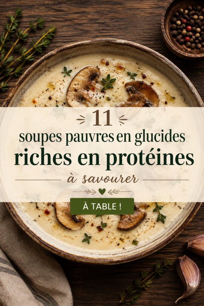 Une assortment de soupes riches en protéines dans des bols colorés