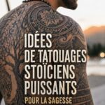 Un bras féminin orné d'un tatouage inspiré par la sagesse stoïcienne