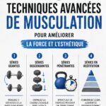 Femme levant des poids dans une salle de sport, illustrant des techniques de musculation avancées.