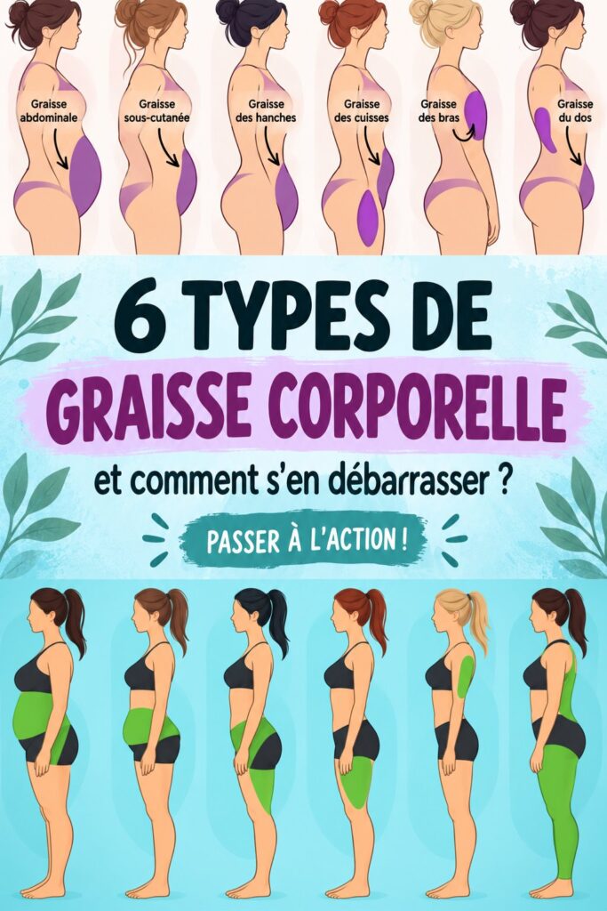 Illustration des différents types de graisses corporelles avec des conseils pour la réduction