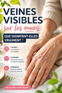 Visibilité des veines sur des mains humaines