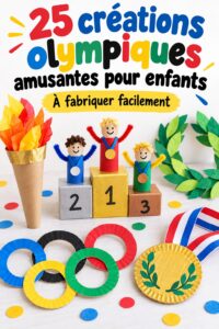 Un enfant en train de réaliser un bricolage inspiré des Jeux Olympiques