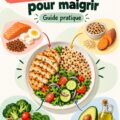 Assiette colorée et équilibrée riche en protéines pour perdre du poids