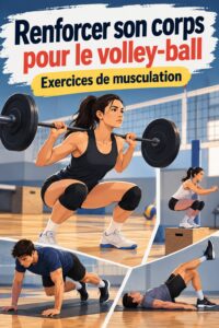 Femme s'entraînant au volley-ball avec des exercices de force
