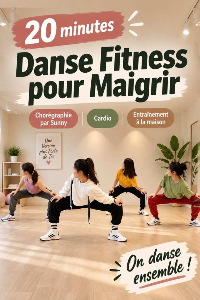 Femme dansant dans son salon pour un entraînement cardio de 20 minutes