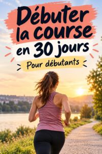 Une femme souriante en train de courir dans un parc pendant un défi de course.