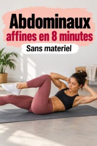 Femme en train de faire un entrainement abdos rapide de 8 minutes