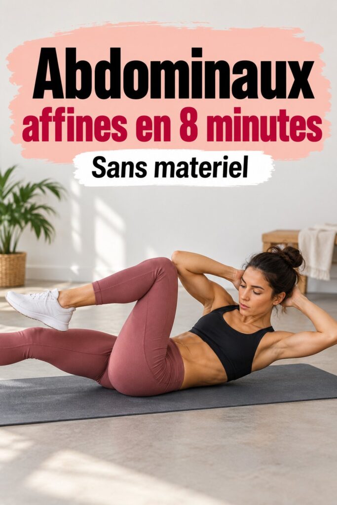 Femme en train de faire un entrainement abdos rapide de 8 minutes