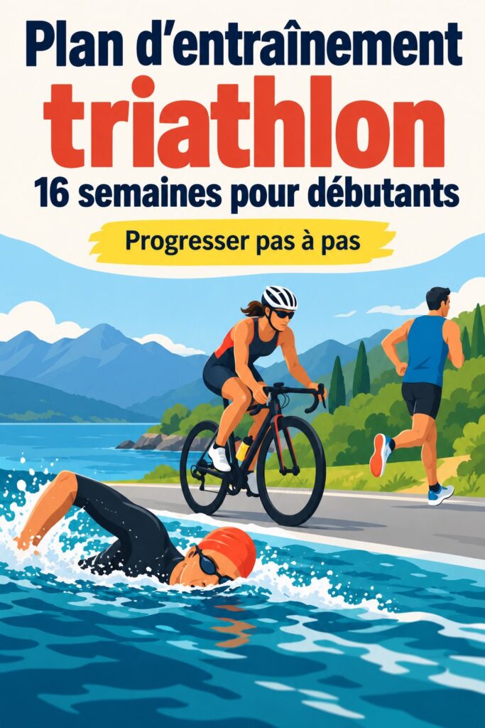 Femme s'entraînant pour un triathlon olympique en extérieur.