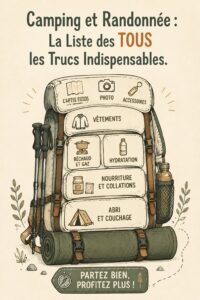 Un groupe de femmes préparant leur matériel de camping et randonnée en pleine nature.