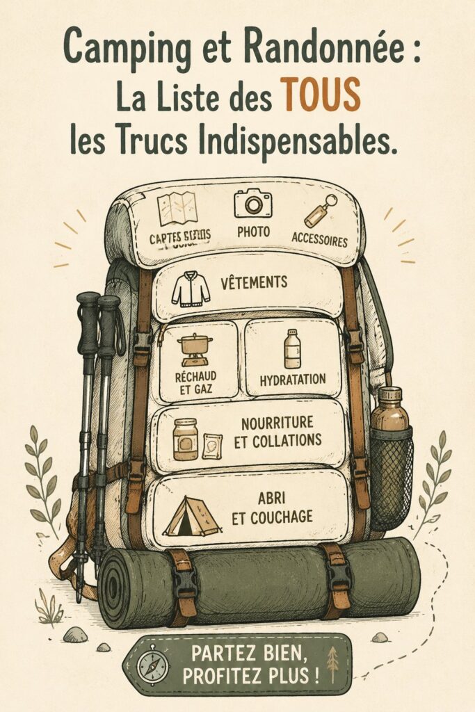 Un groupe de femmes préparant leur matériel de camping et randonnée en pleine nature.
