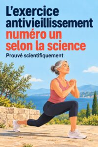 Femme en train de faire un exercice anti-âge dans un parc