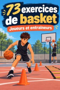 Exercices de basket en extérieur pendant un entraînement d'équipe.