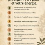Femme méditant paisiblement dans un jardin, illustrant des habitudes pour préserver l'énergie.