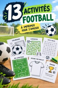 Imprimés colorés sur le football pour enfants