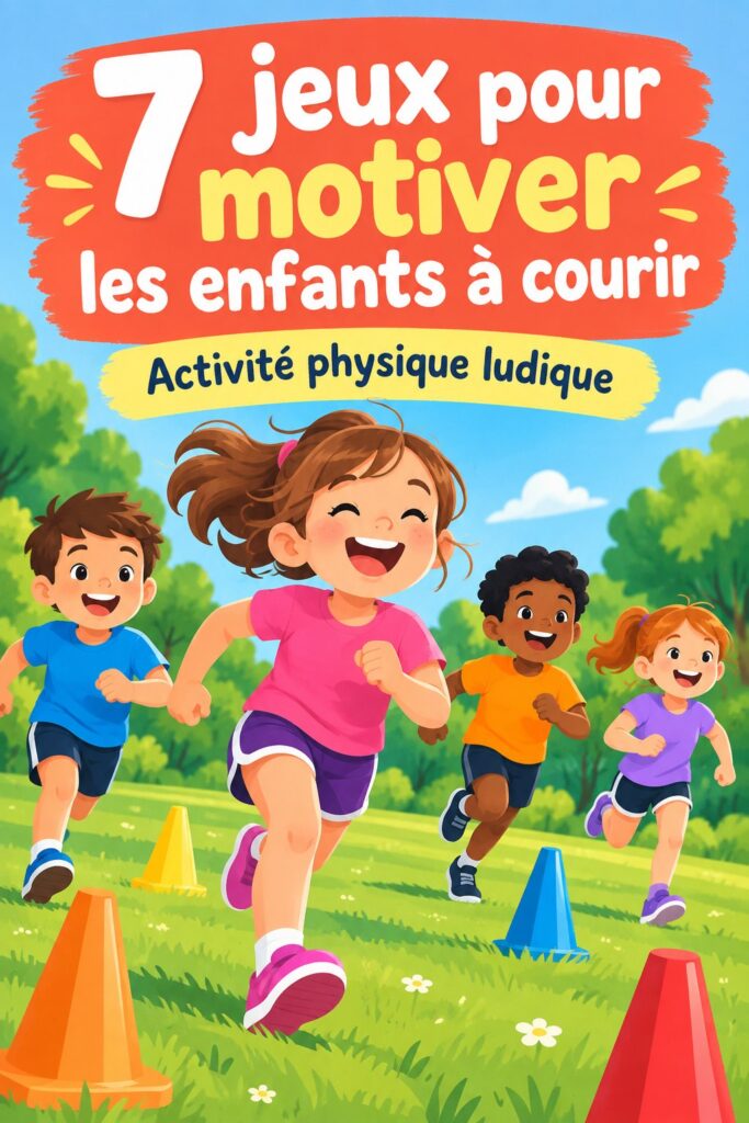 Des enfants jouant à des jeux de course en plein air, souriants et actifs