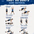 Femme pratiquant des exercices de musculation pour le haut du corps à la maison sans équipement
