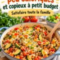 Table dressée avec des plats légers et colorés pour un dîner familial.