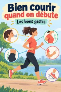 Femme courant avec une posture parfaite sur une piste ensoleillée